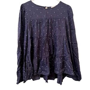 Denim Blu Pepper Babydoll Peplum Top